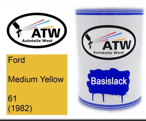 Ford, Medium Yellow, 61 (1982): 500ml Lackdose, von ATW Autoteile West.